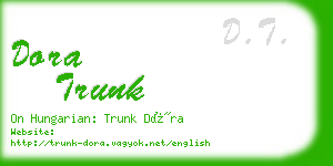 dora trunk business card